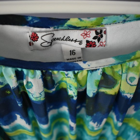 Speechless Aqua Ocean Theme Dress - Picture 4 of 5